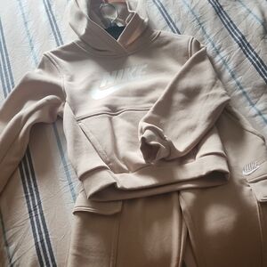 Nike Tan Hoodie and Joggers Set